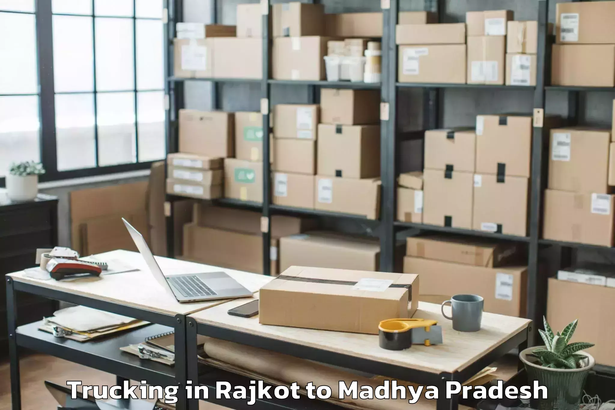 Hassle-Free Rajkot to Maharajpur Trucking